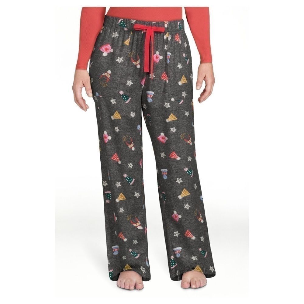 Joyspun Women's Print Flannel Sleep Pants, Size Small - Picture 3 of 3